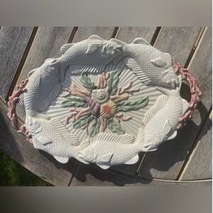Fitz and Floyd Seashells Serving Fish Platter La Mer 1996 Beach Decor